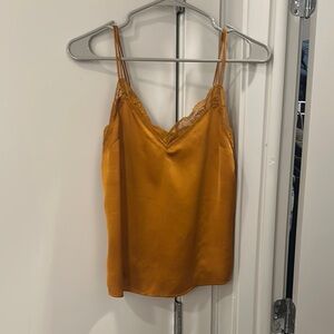 Abercrombie & Fitch Yellow Fitted Camisole Top